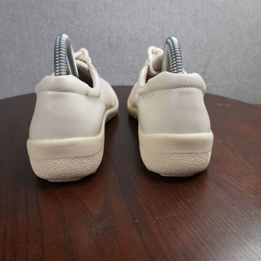 David Tate Walker Shoes Womens Size 8.5 SS Beige Leather Comfort Lace Up Sneaker - Picture 5 of 16